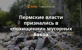 Пермские власти признались в «похищении» мусорных баков