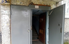 Покраска входных дверей в доме по адресу ул. Академика Веденеева, 55